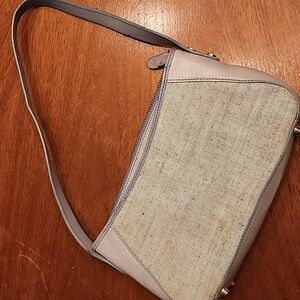 Monsac vintage leather and linen beauty!!! In really good condition!